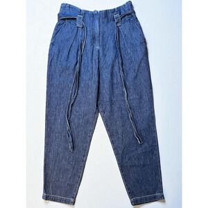 L'agence Womens Violette Denim Pants High Rise Blue Size 26 Paperbag Jeans